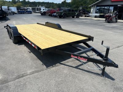 New CHE1860 TEXAS TRAILER 6'10" X 18' CAR HAULER W/ SLIDE UNDER RAMPS