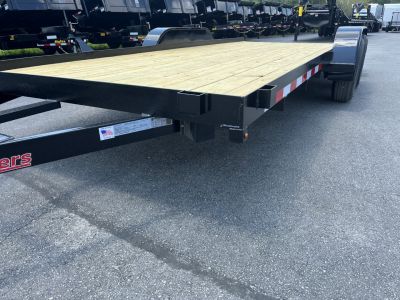 New CHE1860 TEXAS TRAILER 6'10" X 18' CAR HAULER W/ SLIDE UNDER RAMPS