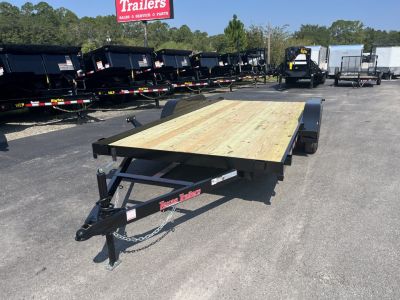 New CHE1660 TEXAS TRAILER 6'10  X 16' CAR HAULER W/ SLIDE UNDER RAMPS