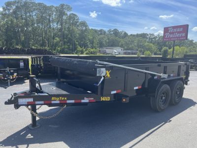 New 14XD-14C2A-BK BIG TEX 7' X 14' HEAVY DUTY DUMP TRAILER W/ 2' SIDES
