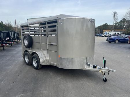 New 500ES-14 DELTA 6' X 14' X 6'6  TALL ECONOMY LIVESTOCK TRAILER