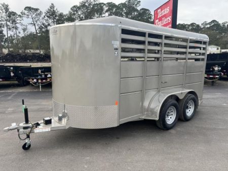 New 500ES-14 DELTA 6' X 14' X 6'6" TALL ECONOMY LIVESTOCK TRAILER