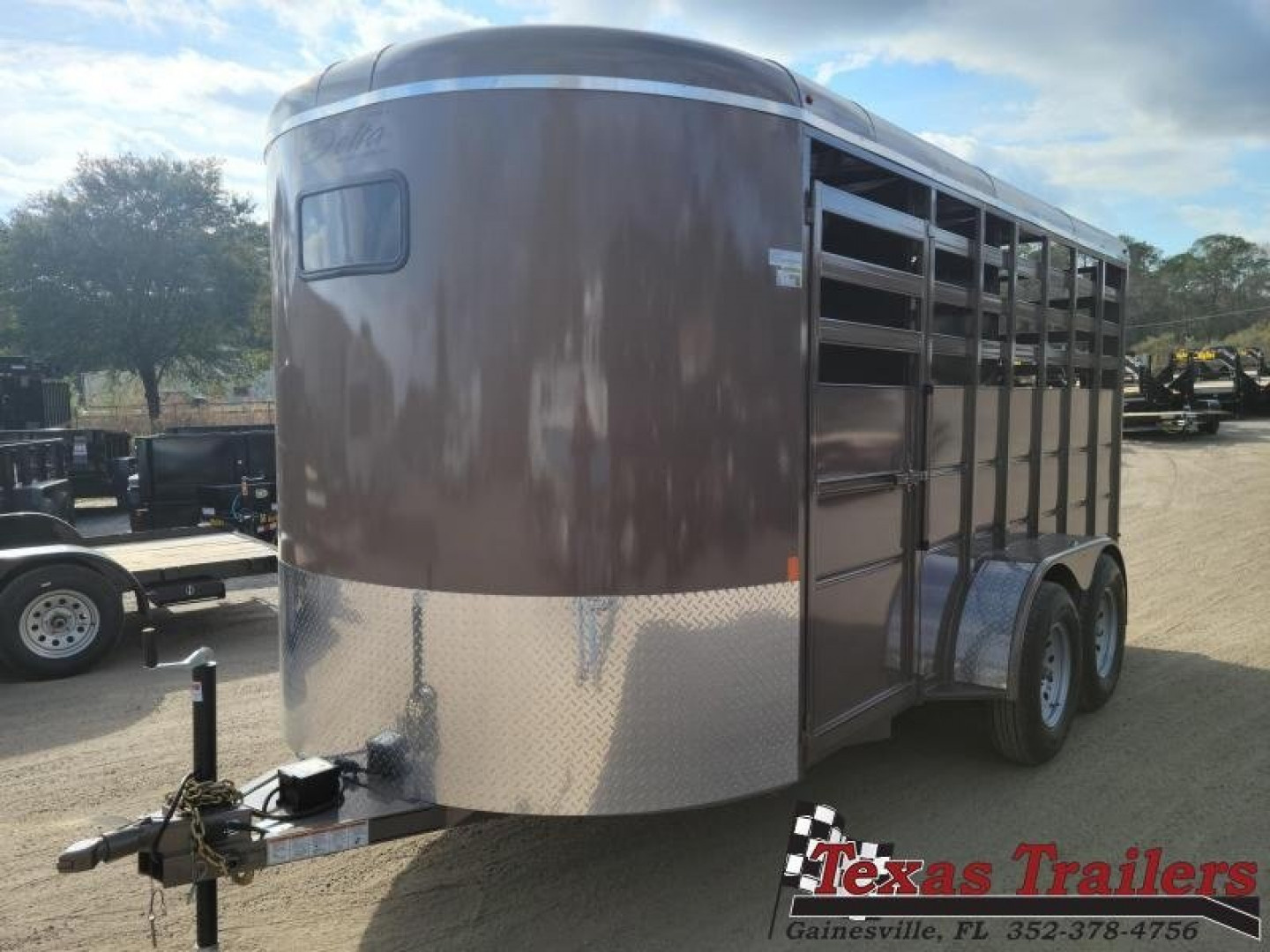 New 500-16COMBO DELTA 6'8" X 16' X 7' TALL 3 HORSE COMBO / LIVESTOCK TRAILER
