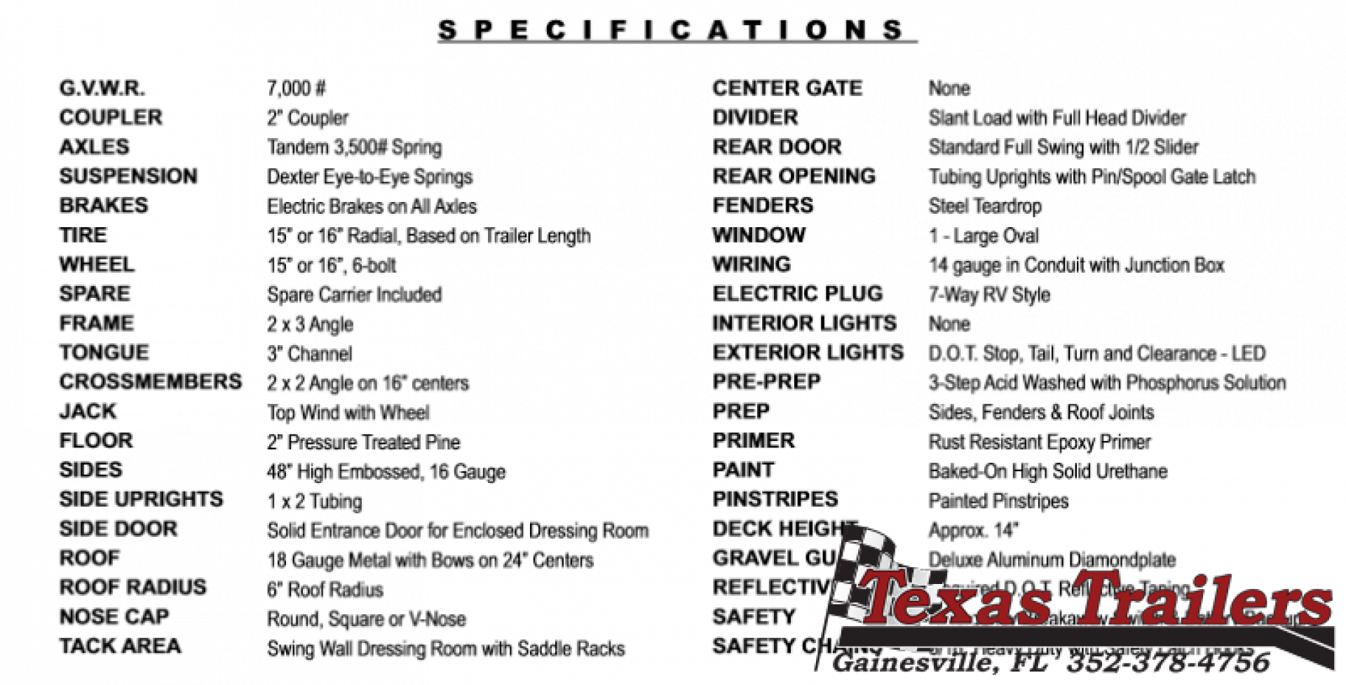 New 500-16COMBO DELTA 6'8" X 16' X 7' TALL 3 HORSE COMBO / LIVESTOCK TRAILER