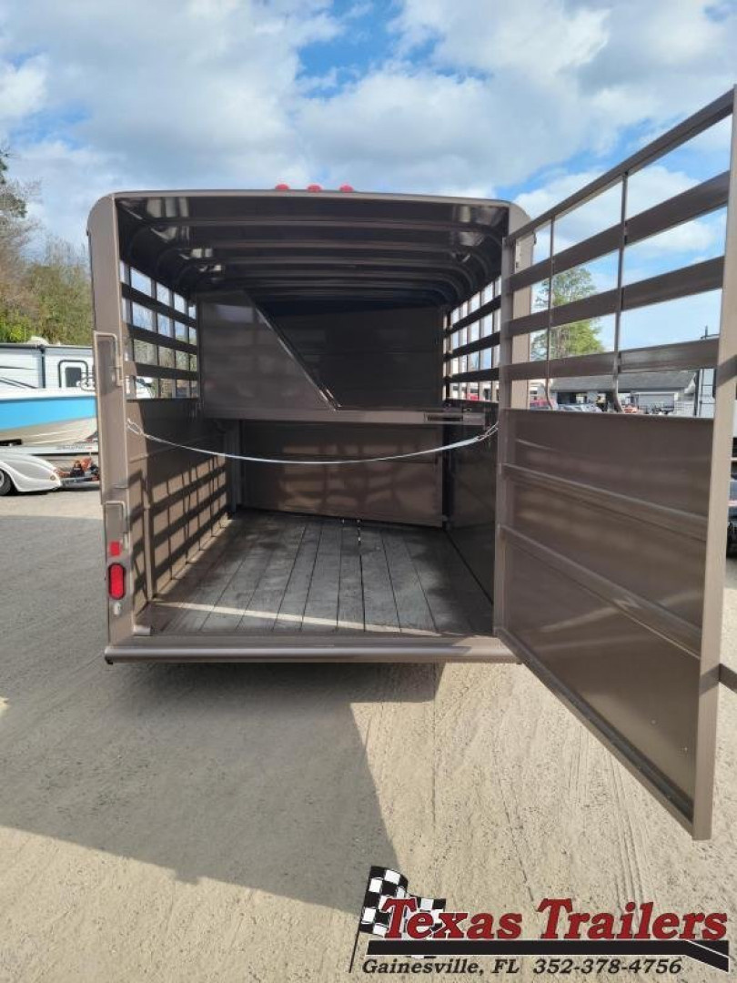 New 500-16COMBO DELTA 6'8" X 16' X 7' TALL 3 HORSE COMBO / LIVESTOCK TRAILER