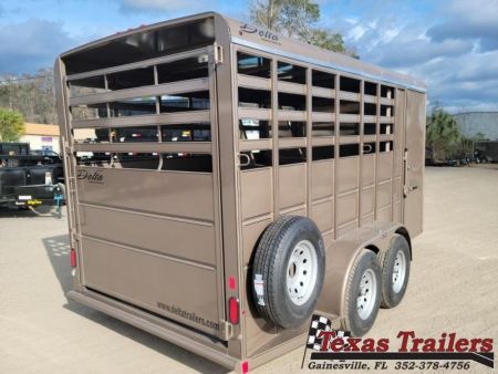 New 500-16COMBO DELTA 6'8" X 16' X 7' TALL 3 HORSE COMBO / LIVESTOCK TRAILER