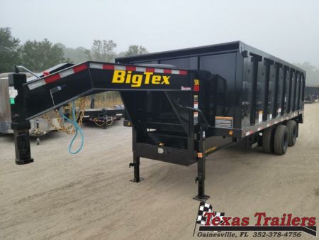New 25DU-20BK8SIR BIG TEX 8' X 20' DUAL TANDEM GOOSENECK DUMP TRAILER W/ 4' SIDES