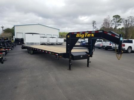 New 16GN-35D5A-MRBK BIG TEX 8.5' X 35' GOOSENECK FLAT BED W/ MEGA RAMPS & FREE SPARE TIRE *NON-CDL*