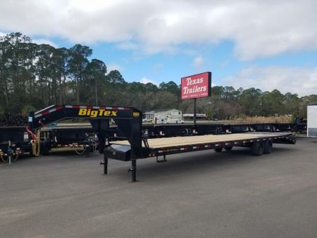 New 16GN-40D5A-MRBK BIG TEX 8.5' X 40' GOOSENECK FLAT BED W/ MEGA RAMPS & FREE SPARE TIRE *NON-CDL*