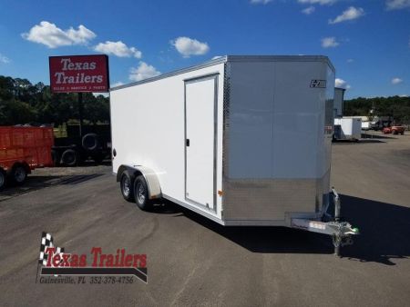 New EZEC7X16- IF E-Z HAULER 7' X 16' ALL ALUMINUM FRAME ENCLOSED CARGO TRAILER W/ REAR RAMP DOOR & SIDE DOOR