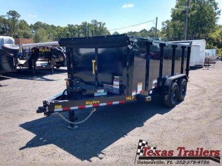 New 14LP-14BK6-P4 BIG TEX 7' X 4' DUMP TRAILER W/ 4' SIDES