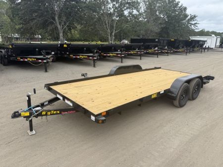 New 60EC-18BK BIG TEX 7' X 18' CAR HAULER W/ SLIDE OUT RAMPS F0R REAR OR SIDE LOAD