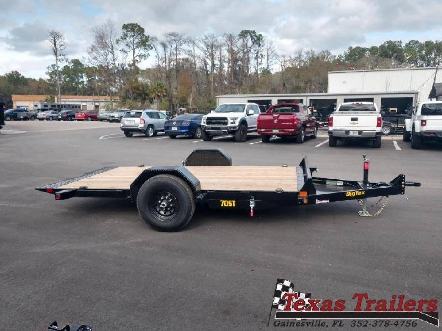 New 70ST-13BK BIG TEX 7' X 13' SINGLE AXLE TILT DECK EQUIPMENT TRAILER