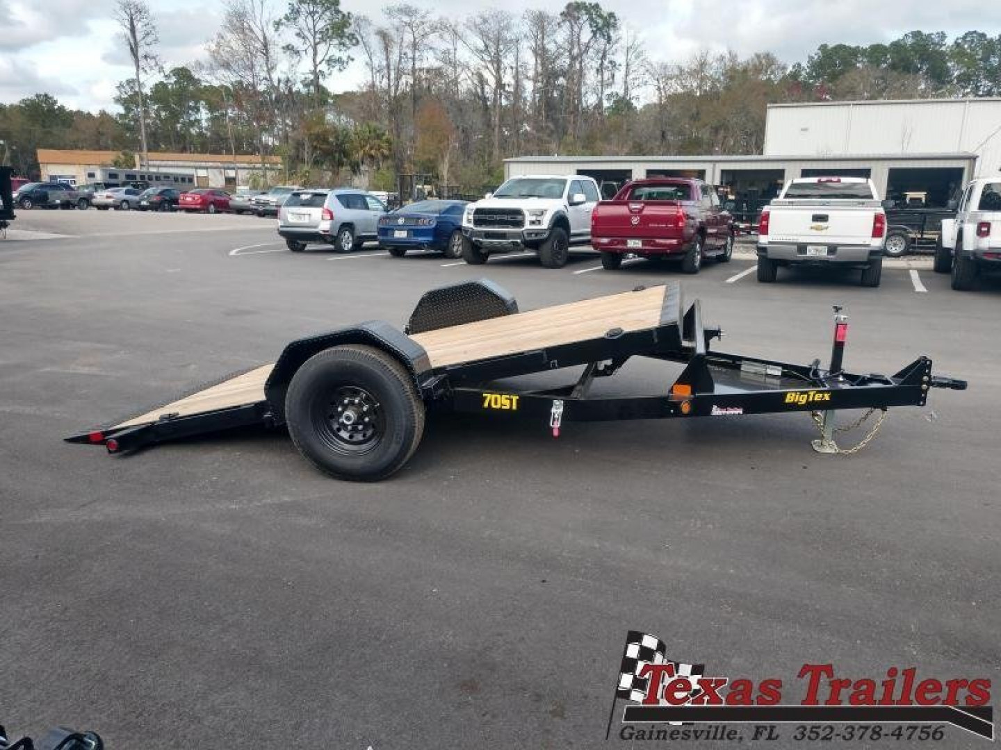 New 70ST-13BK BIG TEX 7' X 13' SINGLE AXLE TILT DECK EQUIPMENT TRAILER