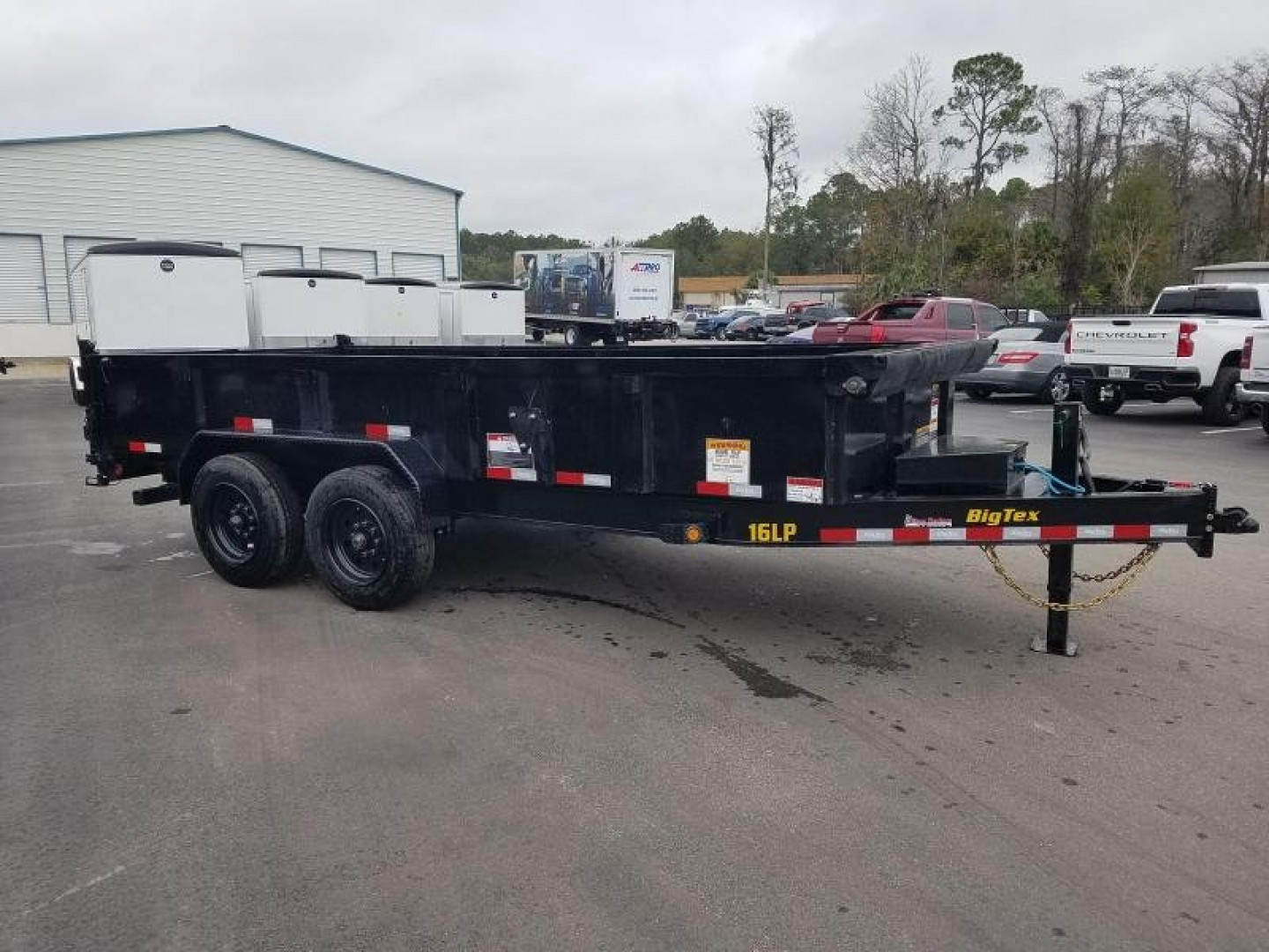 New 16LP-16BK6SIRPD BIG TEX 7' X 16' DUMP TRAILER W/ 2' SIDES