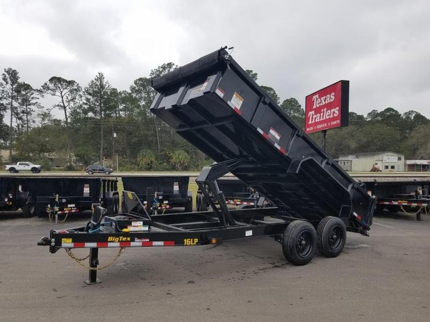 New 16LP-16BK6SIRPD BIG TEX 7' X 16' DUMP TRAILER W/ 2' SIDES