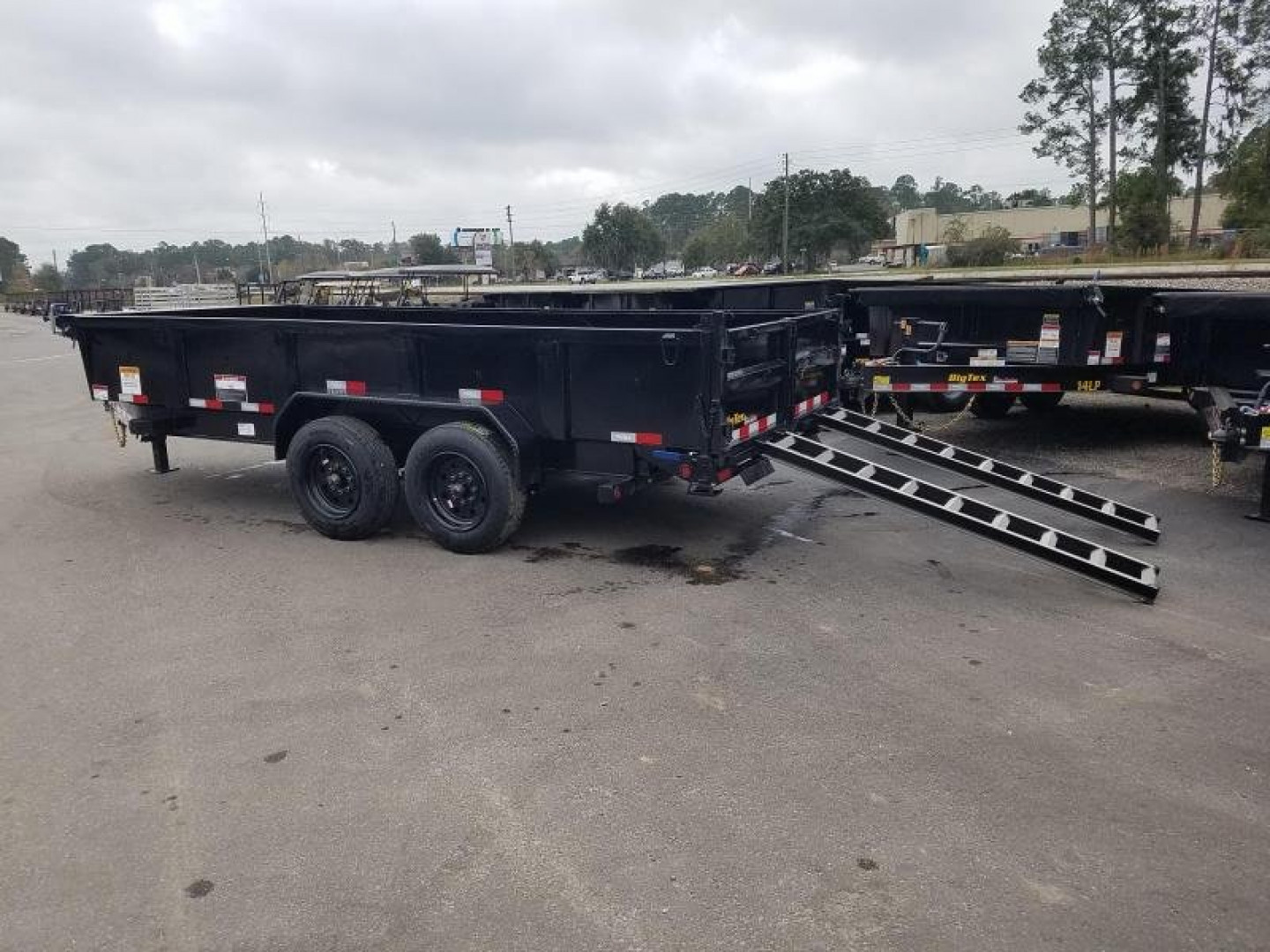 New 16LP-16BK6SIRPD BIG TEX 7' X 16' DUMP TRAILER W/ 2' SIDES