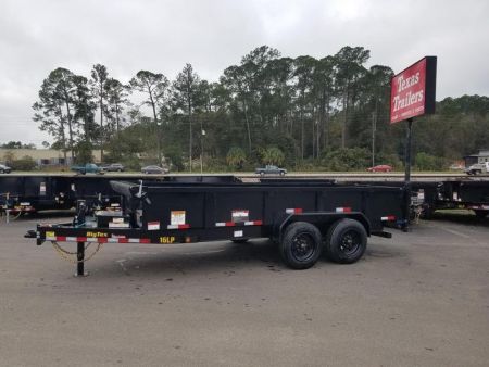 New 16LP-16BK6SIRPD BIG TEX 7' X 16' DUMP TRAILER W/ 2' SIDES