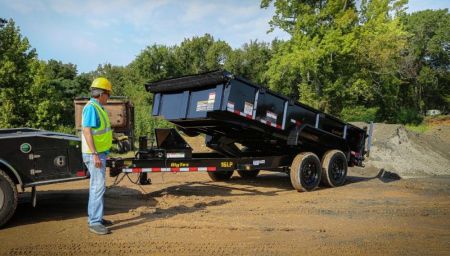 New 16LP-16BK6SIRPD BIG TEX 7' X 16' DUMP TRAILER W/ 2' SIDES