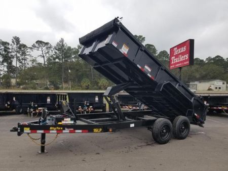 New 16LP-16BK6SIRPD BIG TEX 7' X 16' DUMP TRAILER W/ 2' SIDES