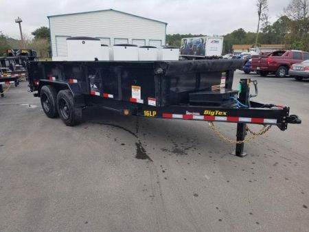 New 16LP-16BK6SIRPD BIG TEX 7' X 16' DUMP TRAILER W/ 2' SIDES