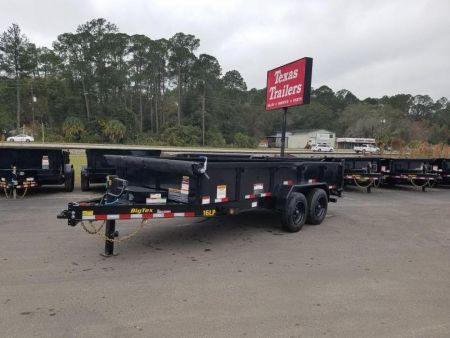New 16LP-16BK6SIRPD BIG TEX 7' X 16' DUMP TRAILER W/ 2' SIDES