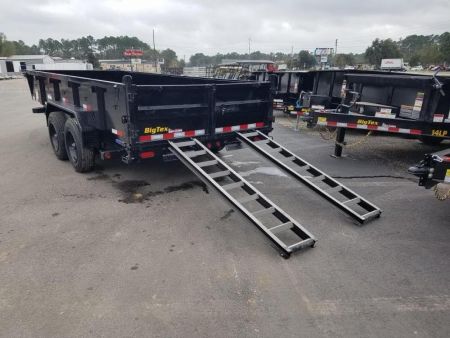 New 16LP-16BK6SIRPD BIG TEX 7' X 16' DUMP TRAILER W/ 2' SIDES