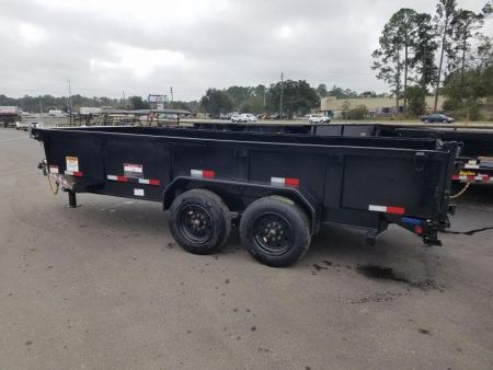 New 16LP-16BK6SIRPD BIG TEX 7' X 16' DUMP TRAILER W/ 2' SIDES
