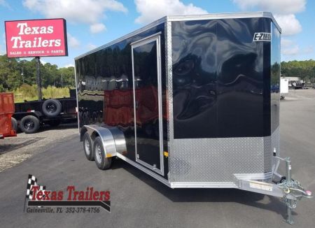 New EZEC7X16- IF E-Z HAULER 7' X 16' ALL ALUMINUM FRAME ENCLOSED CARGO TRAILER W/ REAR RAMP DOOR & SIDE DOOR