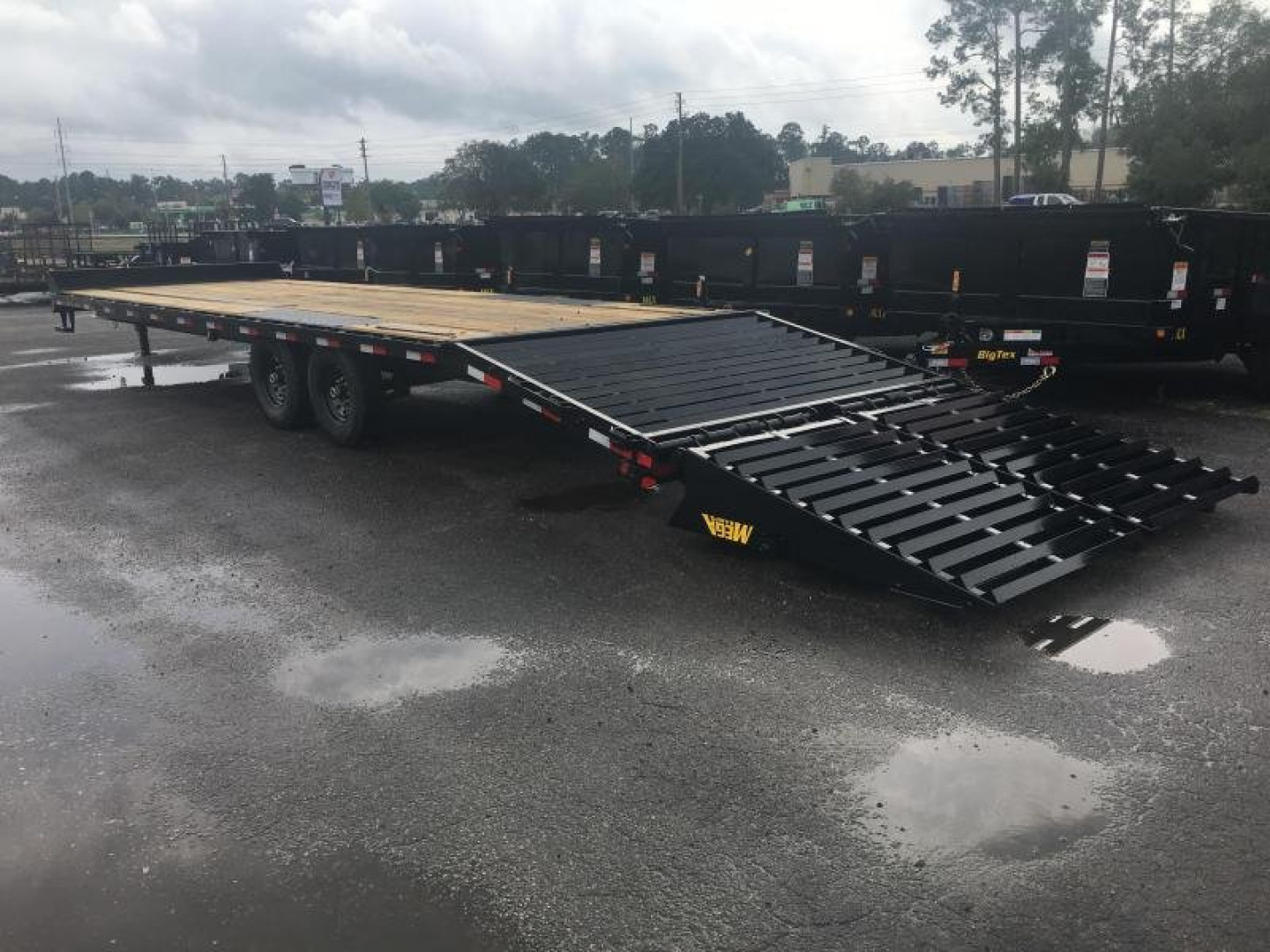 New 14PH-25BK+5MR BIG TEX 8.5' X 30' FLATBED TRAILER W/ MEGA RAMPS