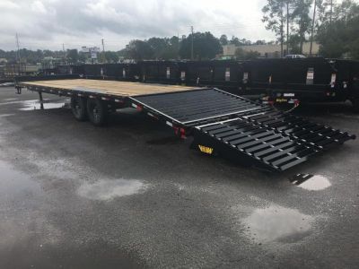 New 14PH-25BK+5MR BIG TEX 8.5' X 30' FLATBED TRAILER W/ MEGA RAMPS