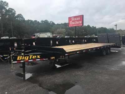 New 14PH-25BK+5MR BIG TEX 8.5' X 30' FLATBED TRAILER W/ MEGA RAMPS