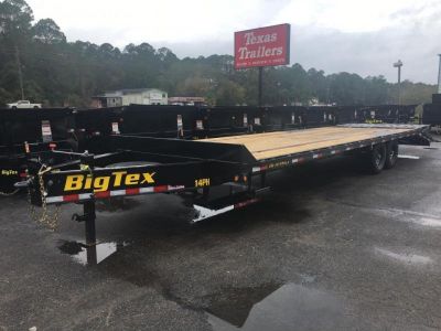 New 14PH-25BK+5MR BIG TEX 8.5' X 30' FLATBED TRAILER W/ MEGA RAMPS