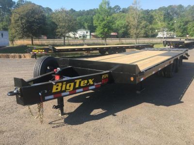 New 25PH-20BK+5MR BIG TEX 8.5' X 25' FLATBED TRAILER W/ MEGA RAMPS & UPGRADED TIRES