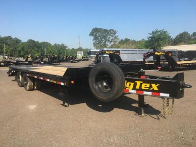 New 25PH-20BK+5MR BIG TEX 8.5' X 25' FLATBED TRAILER W/ MEGA RAMPS & UPGRADED TIRES