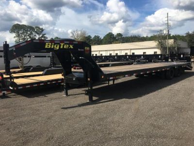 New 25GN-33D5A-MRBK BIG TEX 8.5' X 33' FLATBED TRAILER W/ UPGRADED TIRES