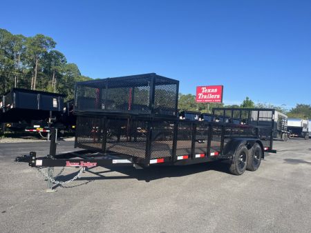 New LM61810 TEXAS TRAILERS 6'10  X 18' LAWN MAINTENANCE TRAILER W/ CUSTOM OPTIONS