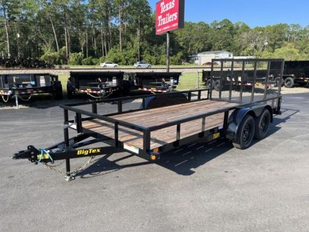 New 70PI-16BK4RG BIG TEX 7' X 16' PIPE UTILITY TRAILER W/ TAILGATE