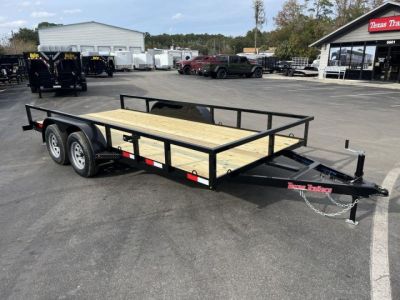 New UT61670-SUR TEXAS TRAILERS 6'10  X 16' UTILITY TRAILER W/ 5' SLIDE UNDER RAMPS