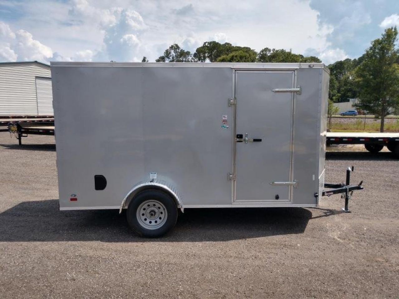 New GANS612SA CARGO MATE 6' X 12' ENCLOSED CARGO TRAILER W/ REAR RAMP DOOR & SIDE DOOR