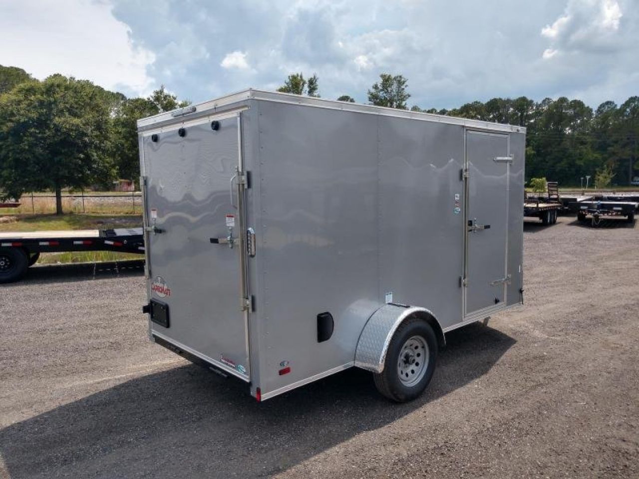New GANS612SA CARGO MATE 6' X 12' ENCLOSED CARGO TRAILER W/ REAR RAMP DOOR & SIDE DOOR