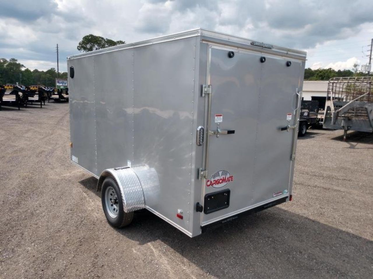New GANS612SA CARGO MATE 6' X 12' ENCLOSED CARGO TRAILER W/ REAR RAMP DOOR & SIDE DOOR