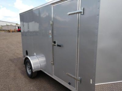 New GANS612SA CARGO MATE 6' X 12' ENCLOSED CARGO TRAILER W/ REAR RAMP DOOR & SIDE DOOR