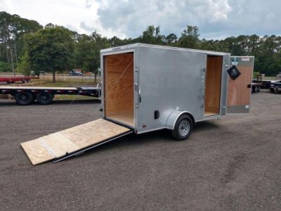 New GANS612SA CARGO MATE 6' X 12' ENCLOSED CARGO TRAILER W/ REAR RAMP DOOR & SIDE DOOR