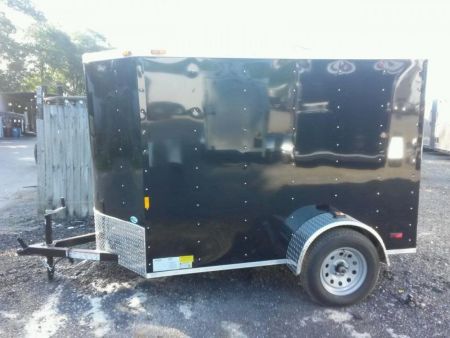 New GANS58SA CARGO MATE 5' X 8' ENCLOSED CARGO TRAILER W/ REAR RAMP DOOR & SIDE DOOR