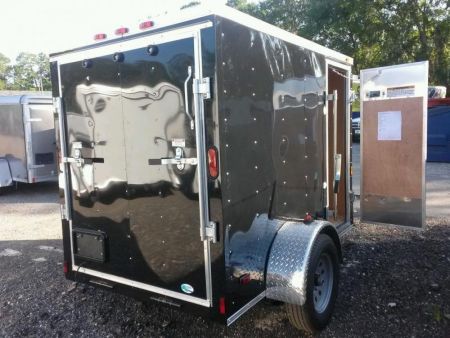 New GANS58SA CARGO MATE 5' X 8' ENCLOSED CARGO TRAILER W/ REAR RAMP DOOR & SIDE DOOR