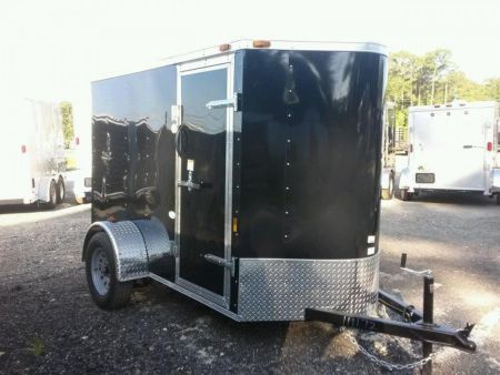 New GANS58SA CARGO MATE 5' X 8' ENCLOSED CARGO TRAILER W/ REAR RAMP DOOR & SIDE DOOR