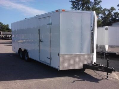 New GANS8520TA3 CARGO MATE 8.5' X 20' ENCLOSED CARGO TRAILER W/ REAR RAMP DOOR & SIDE DOOR