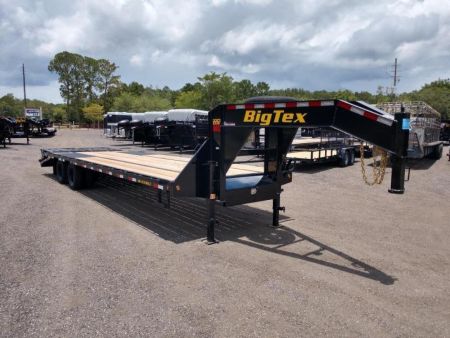 New 22GN-40D5A-MRBK BIG TEX 8.5' X 40' GOOSENECK DUAL TANDEM FLAT BED W/ MEGA RAMPS & FREE SPARE TIRE