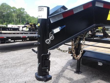New 14GN-25D5A BIG TEX 8.5' X 25' GOOSENECK FLAT BED W/ 5' FOLD UP RAMPS & FREE SPARE *NON-CDL*